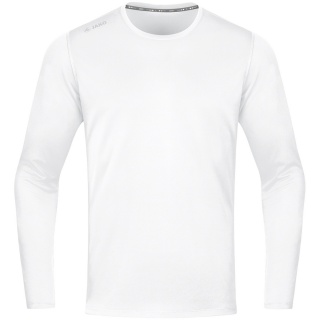 JAKO Sport-Langarmshirt Run 2.0 (100% Polyester, atmungsaktiv) weiss Jungen